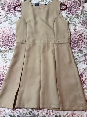 Izod Tan Approved School Uniform Jumper Dress NWOT Girls Size 14